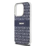 DKNY PC/TPU opakovaný vzor Tonal Stripe Magsafe zadný kryt pre iPhone 14 Pro Max Blue