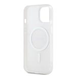 DKNY PC/TPU opakovaný vzor Tonal Stripe Magsafe zadný kryt pre iPhone 15 ružový