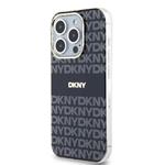 DKNY PC/TPU opakujúci sa vzor Tonal Stripe Magsafe zadný kryt pre iPhone 13 Pro Black