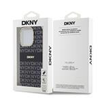 DKNY PC/TPU opakujúci sa vzor Tonal Stripe Magsafe zadný kryt pre iPhone 13 Pro Black