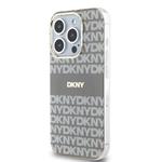 DKNY PC/TPU opakujúci sa vzor Tonal Stripe Magsafe zadný kryt pre iPhone 13 Pro Max Beige