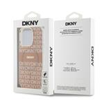 DKNY PC/TPU opakujúci sa vzor Tonal Stripe Magsafe zadný kryt pre iPhone 13 Pro Max Pink