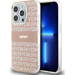 DKNY PC/TPU opakujúci sa vzor Tonal Stripe Magsafe zadný kryt pre iPhone 13 Pro Max Pink