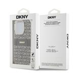 DKNY PC/TPU opakujúci sa vzor Tonal Stripe Magsafe zadný kryt pre iPhone 14 Pro Max Beige