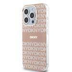 DKNY PC/TPU opakujúci sa vzor Tonal Stripe Magsafe zadný kryt pre iPhone 14 Pro Max Pink