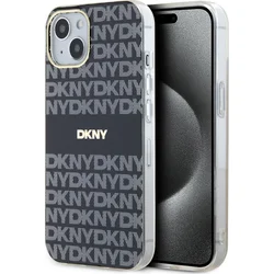 DKNY PC/TPU opakujúci sa vzor Tonal Stripe Magsafe zadný kryt pre iPhone 15 Black