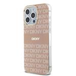 DKNY PC/TPU opakujúci sa vzor Tonal Stripe Magsafe zadný kryt pre iPhone 15 Pro Max Pink