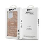 DKNY PC/TPU opakujúci sa vzor Tonal Stripe Magsafe zadný kryt pre iPhone 15 Pro Max Pink