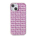 DKNY PC/TPU zadný kryt s opakujúcim sa vzorom pre iPhone 15 Pink
