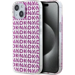DKNY PC/TPU zadný kryt s opakujúcim sa vzorom pre iPhone 15 Pink