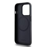 DKNY PU kožený zadný kryt s logom Magsafe pre iPhone 14 Pro Black