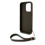 DKNY PU kožený zadný kryt s logom na zápästie pre iPhone 15 Pro Green