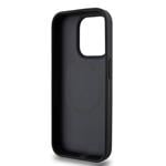 DKNY PU kožený zadný kryt s opakujúcim sa vzorom Magsafe pre iPhone 15 Pro Black