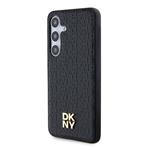 DKNY PU kožený zadný kryt s opakujúcim sa vzorom Magsafe pre Samsung Galaxy S24+ Black