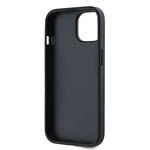 DKNY PU kožený zadný kryt s opakujúcim sa vzorom na karty pre iPhone 15 Black