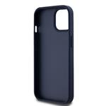 DKNY PU kožený zadný kryt s opakujúcim sa vzorom pre iPhone 15 Blue