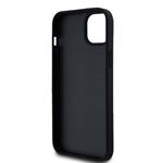 DKNY PU kožený zadný kryt s opakujúcim sa vzorom pre iPhone 15 Plus Black