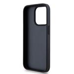 DKNY PU Leather Repeat Pattern Tonal Stripe Zadní Kryt pro iPhone 15 Pro Max Black