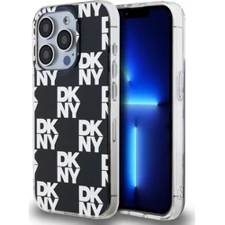 DKNY Zadný kryt s kockovaným vzorom PC/TPU pre iPhone 15 Pro Max Black