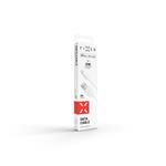 Dlhý dátový a nabíjací kábel FIXED s konektormi USB/Lightning, 2 metre, certifikácia MFI, biely