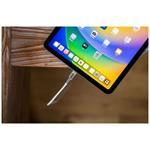 Dlhý nabíjací a dátový opletený kábel FIXED s konektormi USB-C/Lightning a podporou PD, 2 m, MFI, biely