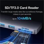 Dokovací stanice 6v1 Baseus Ultra Joy 100W 1xUSB-C, 2xUSB, 1xHDMI, SD/microSD slot šedá