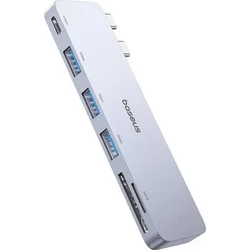 Dokovací stanice 6v1 Baseus Ultra Joy 1xUSB-C, 3xUSB, SD/microSD slot šedá