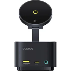 Dokovacia stanica 7 v 1 Baseus MagPro 100W/15W Qi2, 2xUSB-C, 2xUSB, 1xHDMI, slot SD/microSD čierna