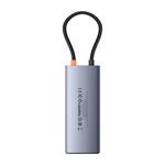 Dokovacia stanica Baseus Metal Gleam 2 Series 6v1 (2xUSB 3.0, USB-C, USB-C PD, HDMI, RJ45) sivá