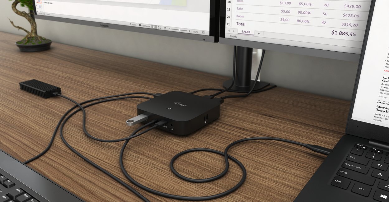 Dokovacia stanica i-tec USB-C HDMI DP s napájaním Power Delivery 100 W