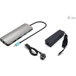 Dokovacia stanica i-tec USB-C Metal Nano 2x HDMI, PD 100W + nabíjačka 100W (balík)