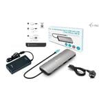 Dokovacia stanica i-tec USB-C Metal Nano 2x HDMI, PD 100W + nabíjačka 112W