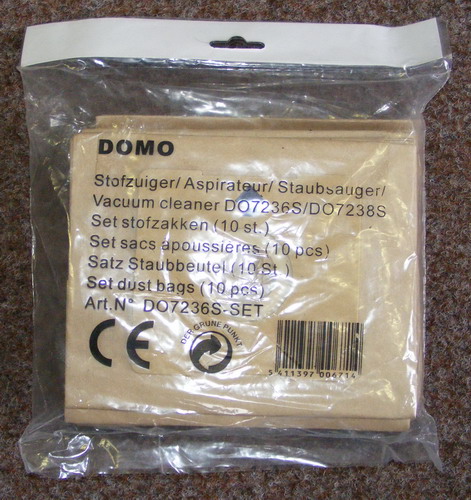 DOMO DO7236S-SET Sáčky pro vysavače DOMO DO7236S/ 57S/58S/82S, 10 ks