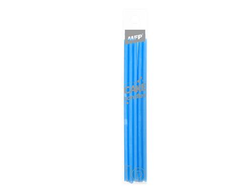 Dortové svíčky 10ks 14cm modré