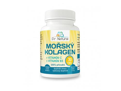 Dr.Natural Mořský Kolagen + Vitamin C a Vitamin B3, 30 cps