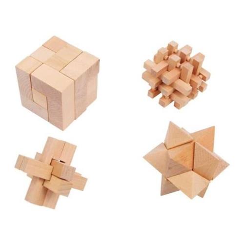 Drevené puzzle Small Foot sada 4 ks