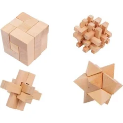 Drevené puzzle Small Foot sada 4 ks