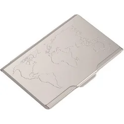 Držiak na vizitky "Mapa sveta", kovový, na 10 vizitiek