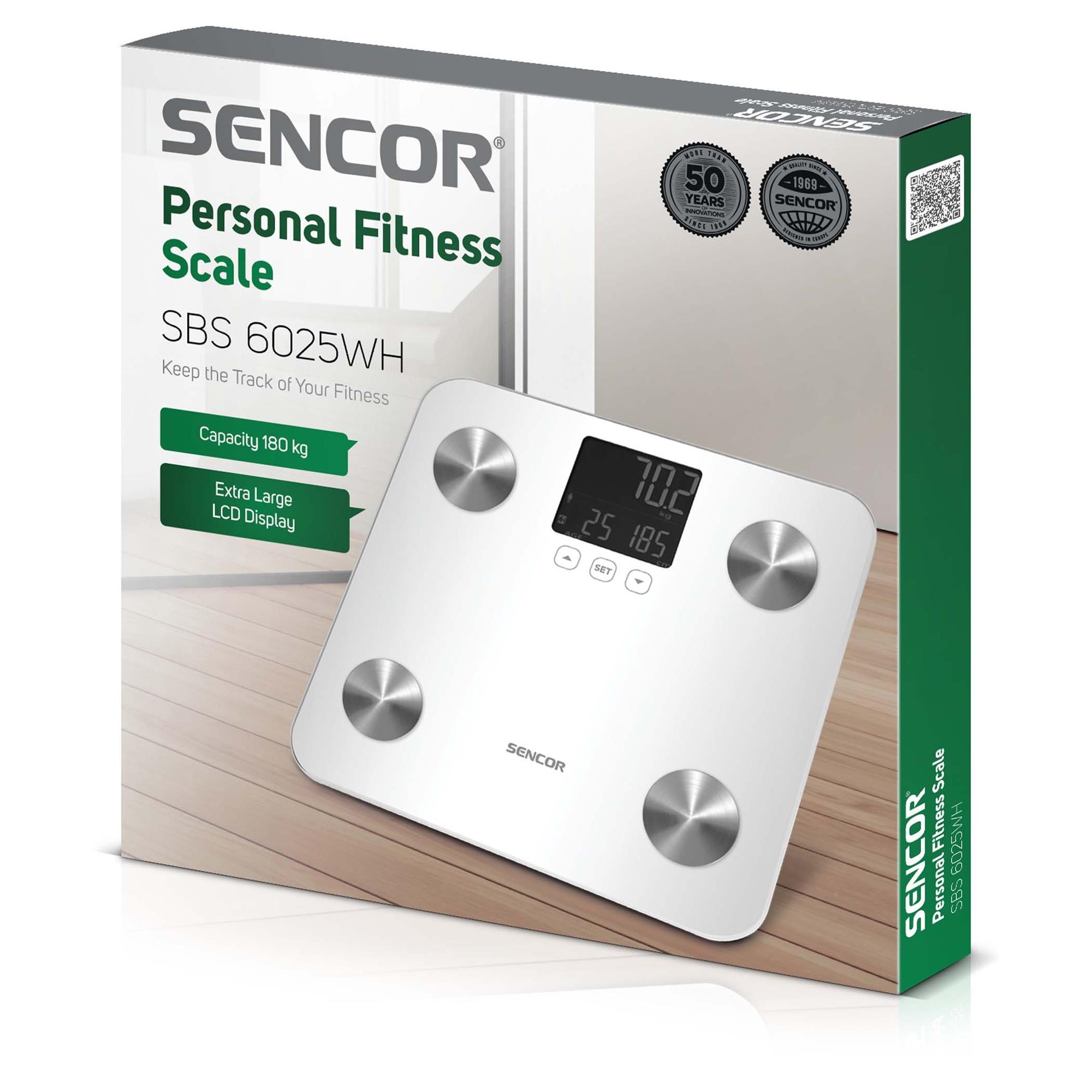 DTM Sencor SBS 6025WH Digitální osobní váha 180 kg, bílá