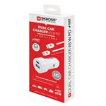 Duálna nabíjačka do auta SKROSS USB A+C, 65 W PD