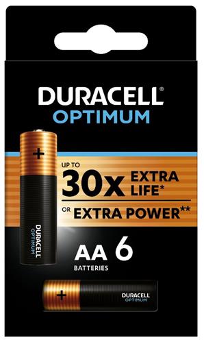 Duracell Optimum Alkaline AA 6 ks