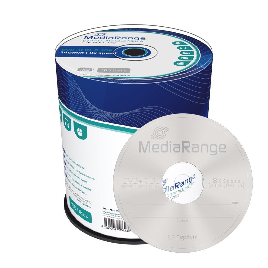 DVD+R MediaRange 4,7GB 8x SPINDL (100pack)