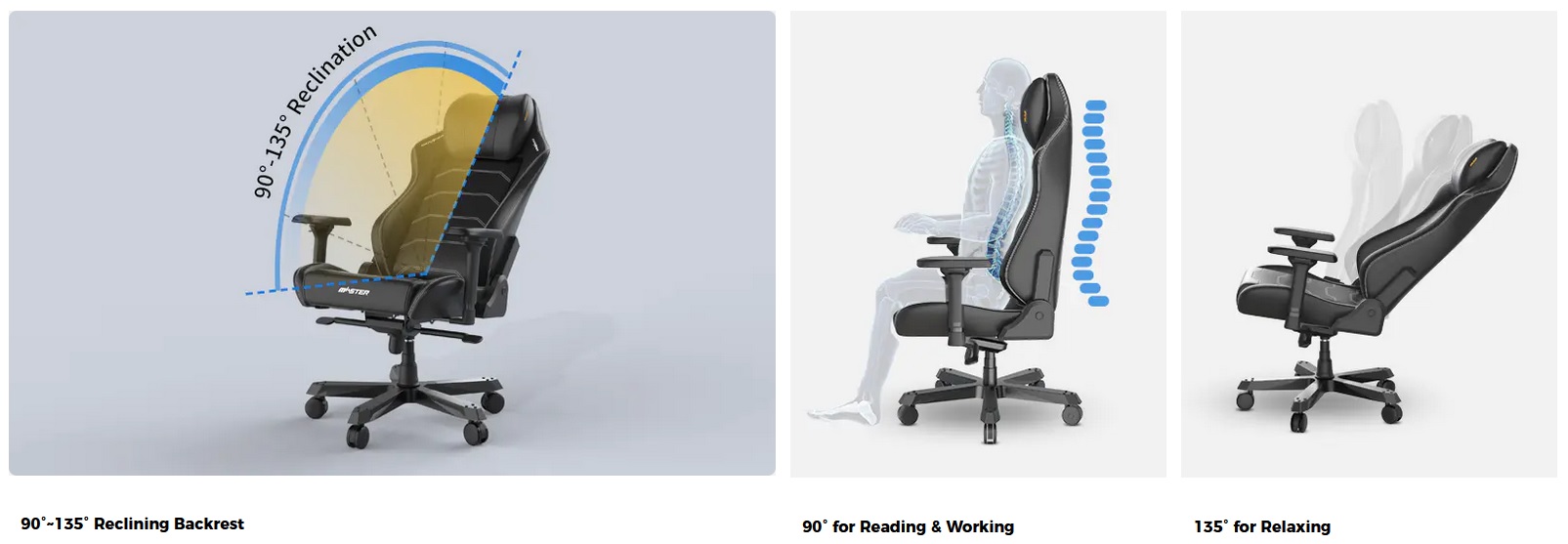 DXRacer Master, tmavě šedá, látková