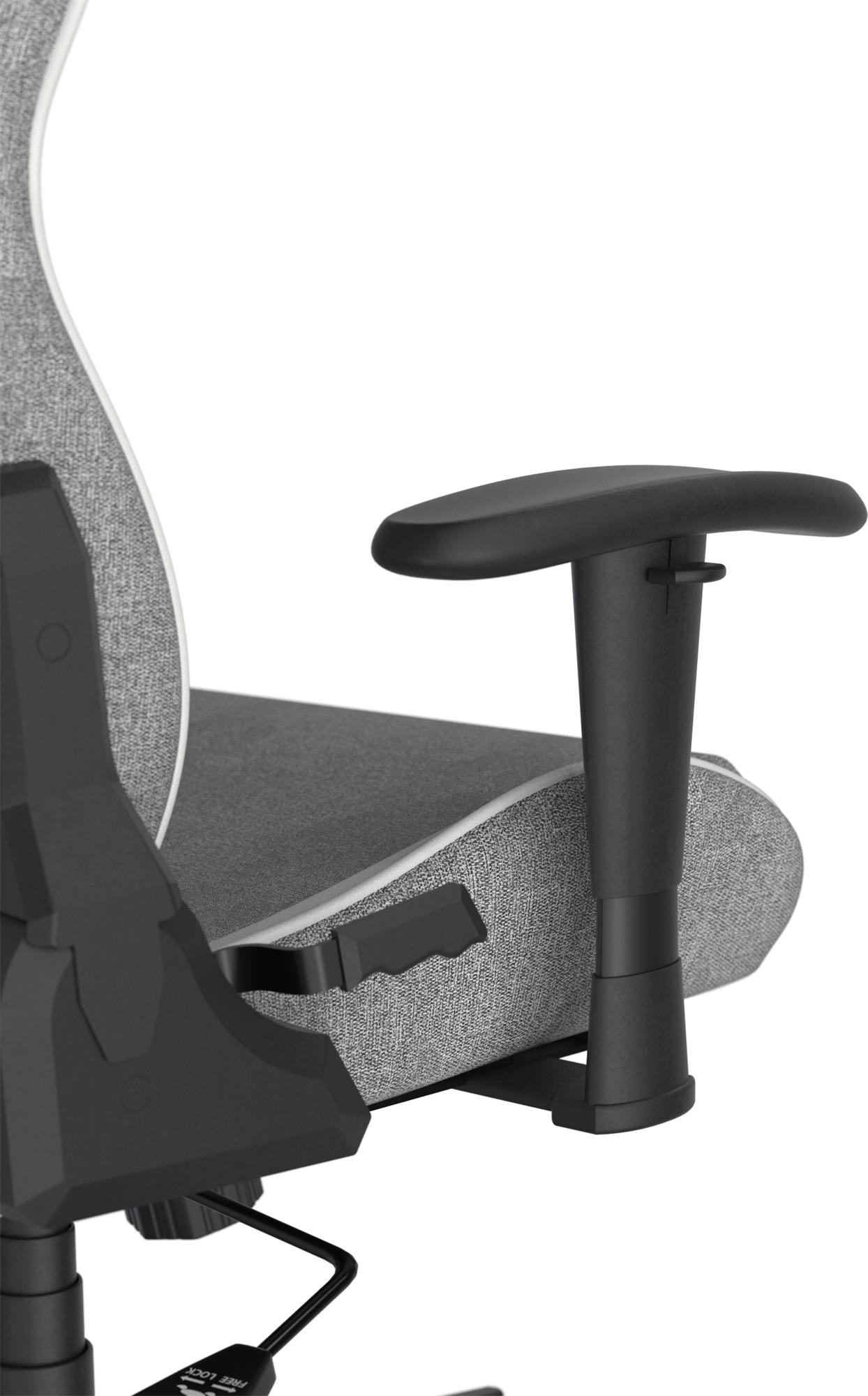DXRacer Prince, šedo-bílá, látková