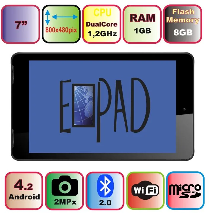 EPad tablet DUO 7" Black (TSM704F) TSBOHEMIA.CZ