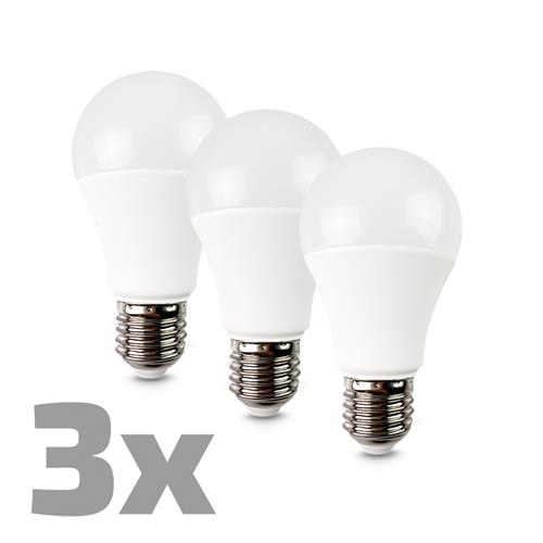 ECOLUX LED žiarovka 3-pack, klasický tvar, 10W, E27, 3000K, 270°, 790lm, 3ks v balení