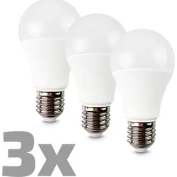 ECOLUX LED žiarovka 3-pack, klasický tvar, 10W, E27, 3000K, 270°, 790lm, 3ks v balení