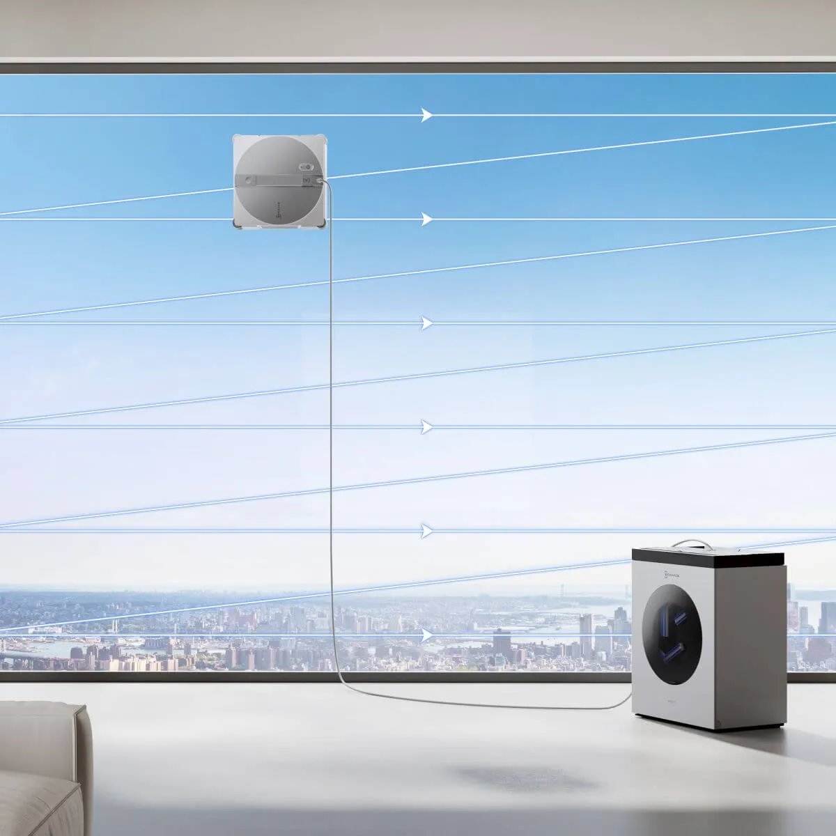 Ecovacs Winbot W3 Omni, stříbrná