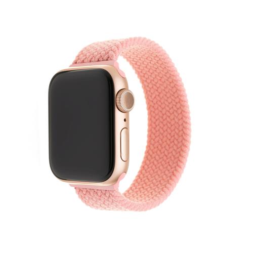 Elastický nylonový řemínek FIXED Nylon Strap pro Apple Watch 38/40/41mm, velikost XS, růžový