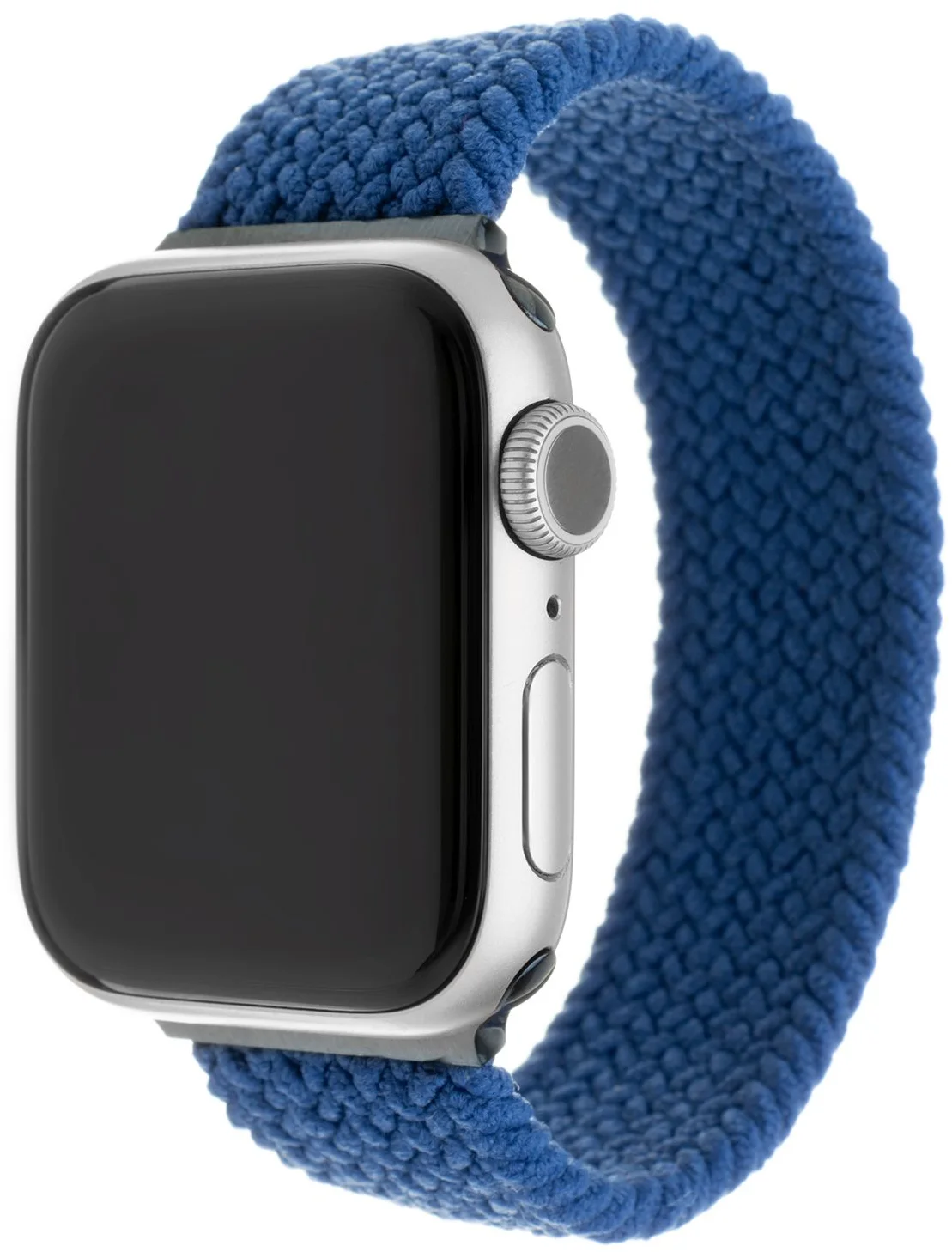 Elastický nylonový řemínek FIXED Nylon Strap pro Apple Watch 42/44/45mm, velikost XL, modrý